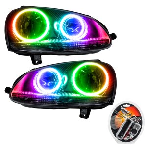 Volkswagen Jetta Headlight Assemblies - ORACLE Lighting - SMD ColorSHIFT - Chrome - `06-`10